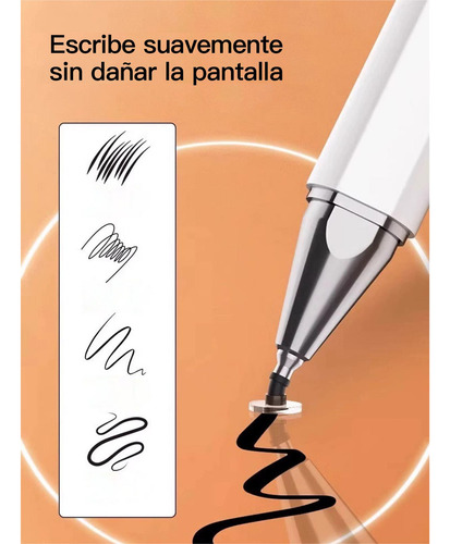 Stylus Punta Disco Precisión Doble Para Celular Talla