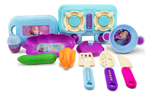 Juguete De Cocina Para Niñas, Utensilios De Cocina De Frozen Color Lila