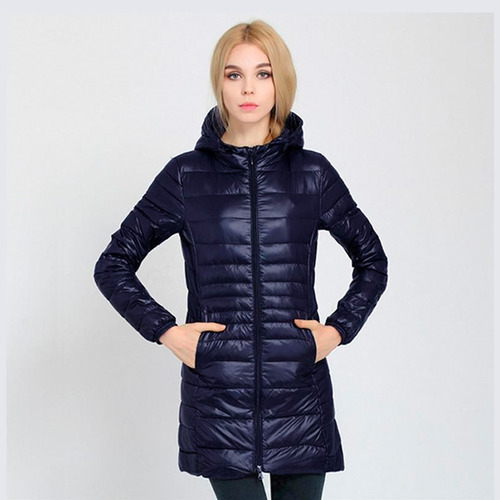 Paristore I Parka Larga Ultraliviana Mujer Azul