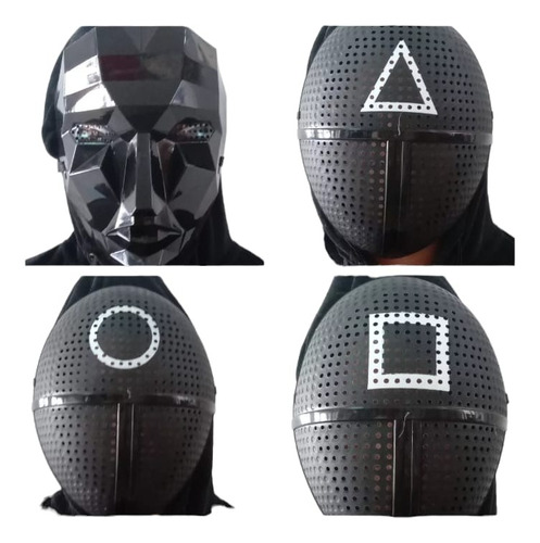 Caretas Set X 4 Diseños Máscaras - Disfraz 