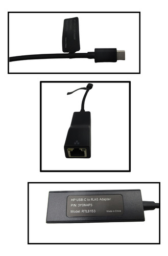 Adaptador Ethernet Hp Usb-c To Rj45 3y0m4p3 Rtl8153