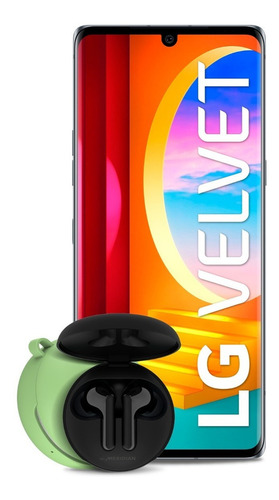 Celular LG Velvet 128gb 6gb + Earbuds LG Tone Free De Regalo Color Aurora gray