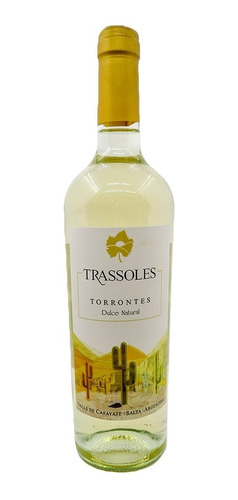 Vino Torrontes Dulce Natural. Trassoles - Valle De Cafayate