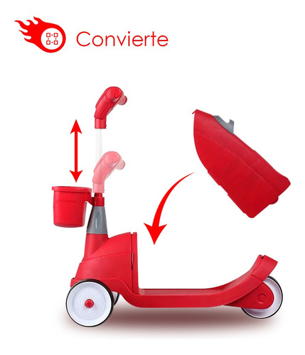 Scooter Infantil Patín Diablo Niño Juguetes Bebés Ajustable