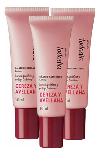 Balsamo Regenerador Labial Cereza Avellana X3 Tododia Natura