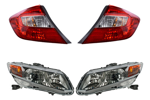 Paq Calaveras Y Faros Honda Civic 2012 Depo