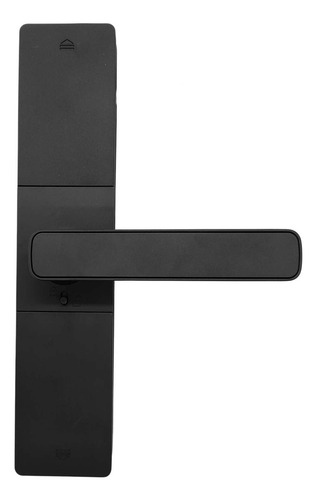 Fechadura Digital Aitek Com Biometria Senha E Cartão Rfid Cor Preto