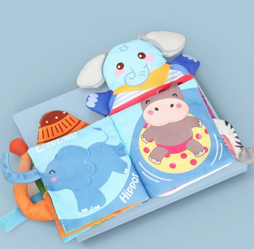 Pack 2 Libro Títere Mano Estimulación Sensorial Cognitiva R