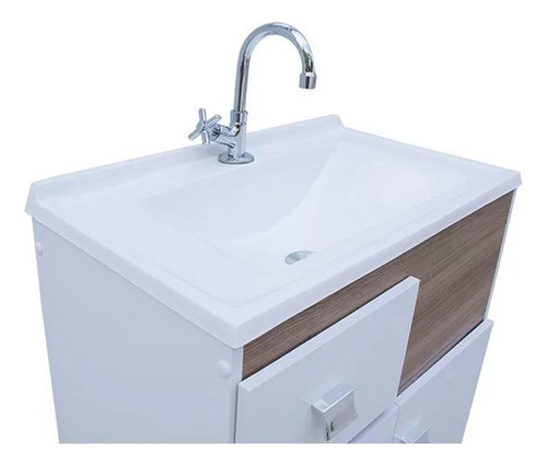 Gabinete Kit Banheiro Cuba E Armário Pop Pés 60cm