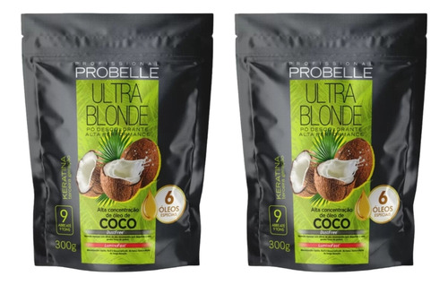 Po Descolorante Probelle 300g Oleo Coco - Kit C/ 2un Tom Sem tom