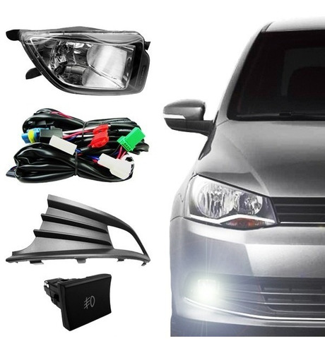 Kit Farol De Milha Gol Voyage G6 2014 2015 Botão Original