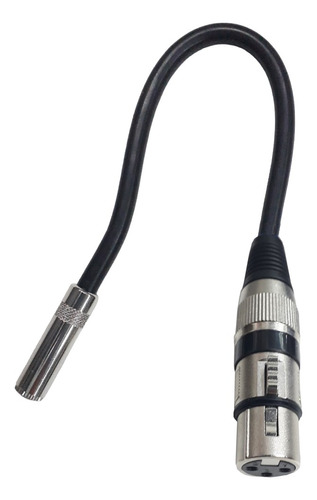 Cable Adaptador Canon Xlr Hembra- Jack 3,5 Mm Estéreo Negro