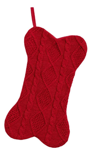 Medias Navideñas De Punto Para Perros, Adornos Rojo