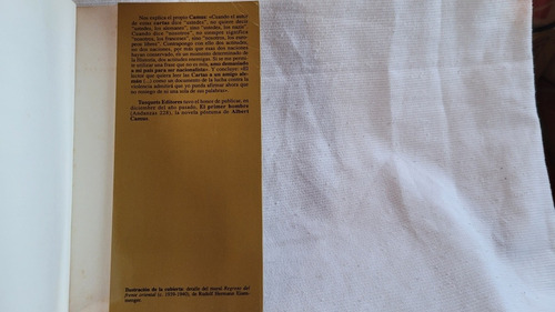 Imagen 5 de 9 de Cartas A Un Amigo Aleman Albert Camus Tusquets Marginales