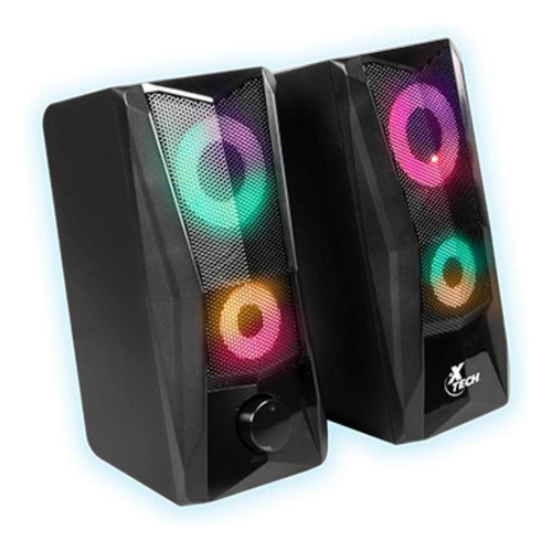 Parlantes Gamer Luz Led Conexión 3.5 Mm 4w Rms Caja