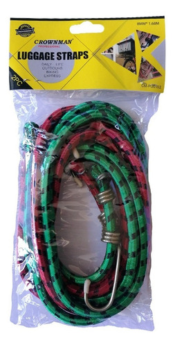 Set 2 Cuerdas Elasticas 1.68m/8mm Eslinga Amarre