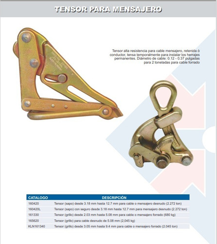 Tensor De Cable Grillo 3- 9.4 Mm 1500lb Klein Tools 1613-40
