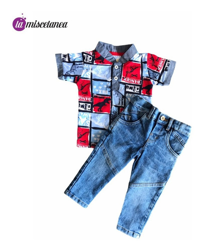 Conjunto De Jean Y Polo Para Bebés Y Niños