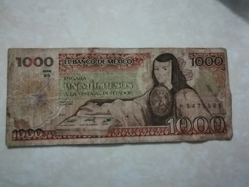 Billete $1000 Mexicanos 1985