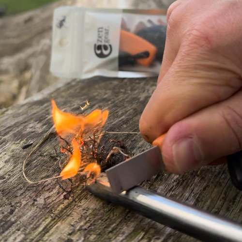 Arrancador De Fuego De Acero Y Pedernal Para Acampar, Varill