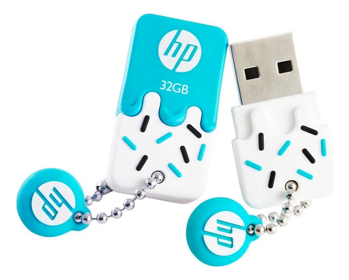 Pen Drive 32gb Hp V178 Usb Blue - Hp Cor Azul