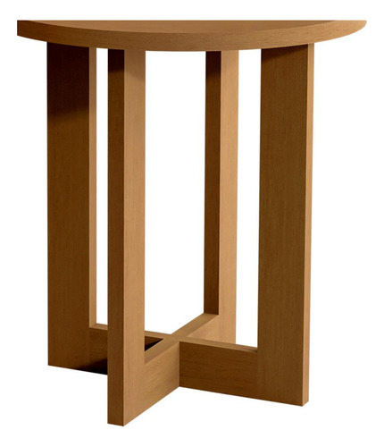 Mesa De Apoio Redonda De Madeira Nature Jb Bechara Shop Jm