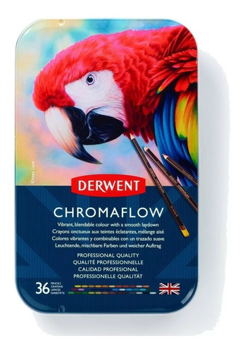 Lapices Derwent Chromaflow En Lata X 36 Colores Microcentro