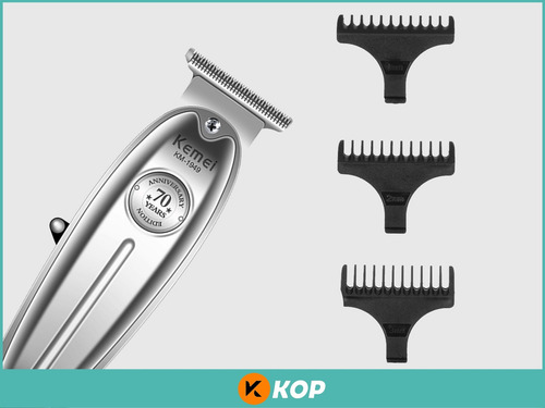 Recortadora Kemei Recargable KM-1949 plateada