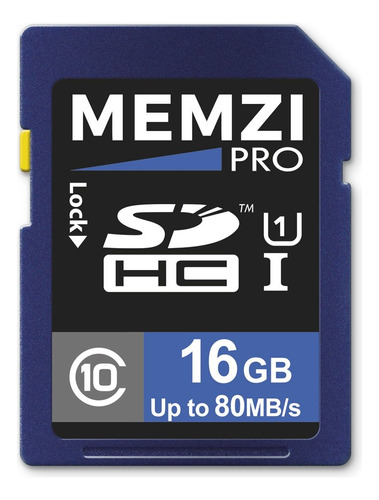 Memzi Pro 16 Gb Clase 10 80 Mb S Tarjeta Memoria Sdhc Para