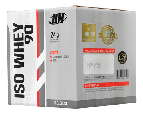 Universe Nutrition Iso Whey 90 Caja 10 Unid. Cookie