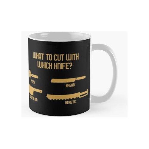 Taza Qué Cortar Con Qué Cuchillo Divertido Wargaming Meme Ca