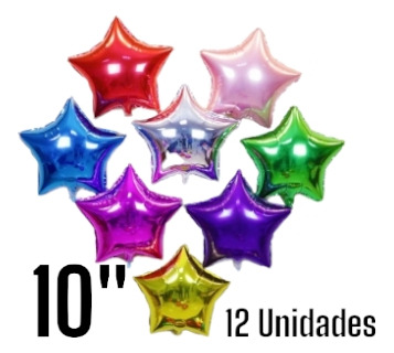 Globo Estrellas De 10 Pulgadas Por Docena