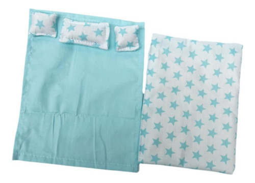 3 Mini Ropa De Cama A Escala 1/12 Con Sábana, Edredón Y