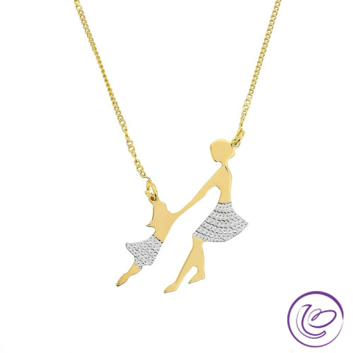 Imagem 1 de 4 de Corrente Mãe E Filha ,mãe E Filho Foheado A Ouro