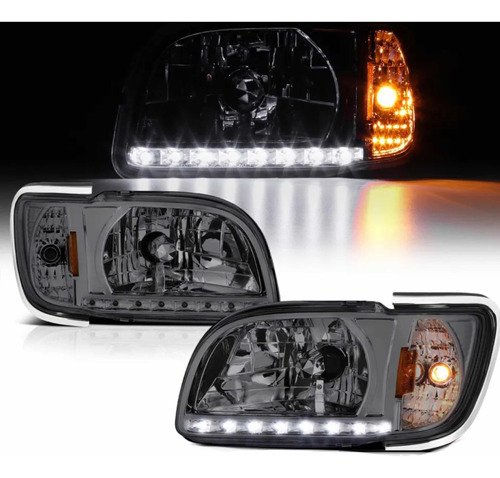 Par Faros Led Drl Toyota Tacoma 2001 2002 2003 2004 Ahumados