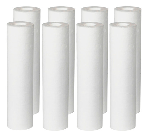 Refil Filtro Cavalete Polipropileno Liso 10 X 2 1/2, 8 Peças