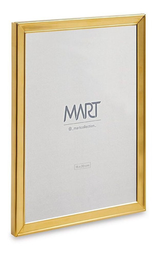 Porta Retrato Dourado Em Metal 15x20 Cm 11263 Mart