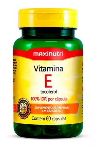 Vitamina E 100% Idr 60 Capsulas  Maxinutri Sabor Sem Sabor