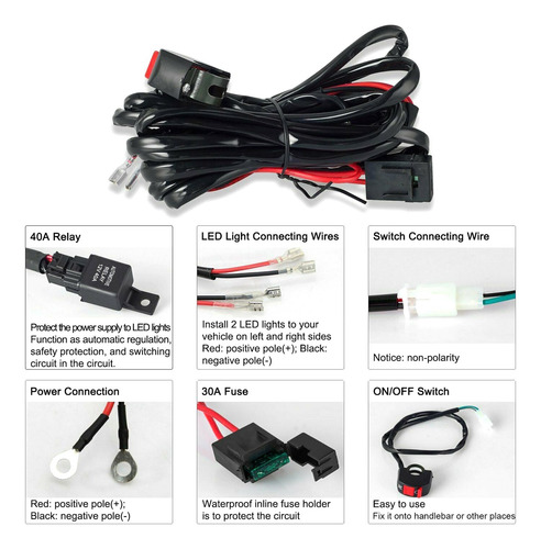 Arnés De Cableado, Barras Led, Interruptor De Manillar De