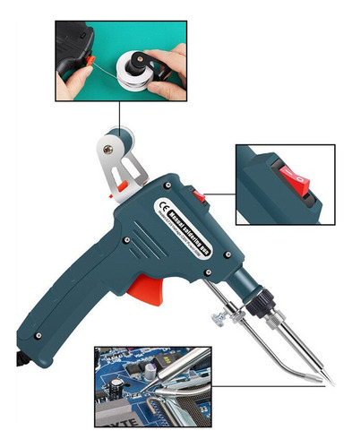 Kit De Soldadura Profesional Con Pistola Térmica Interna Por