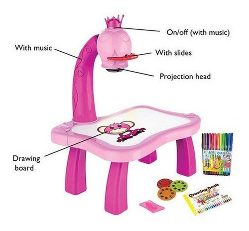 Mesa Musical Con Proyector, Luz Para Niños