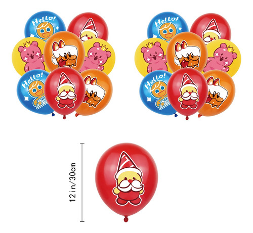 Globos De Cumpleaños Decoración Cookie Run Fiesta Temática