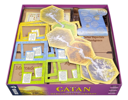 Organizador (insert Mdf) Para Catan: Mercadores E Bárbaros