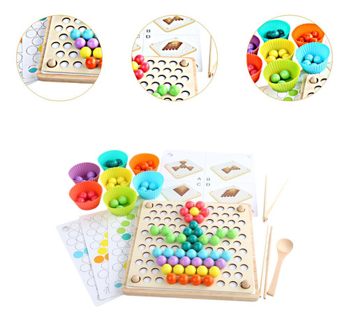 Juego De Mesa De Boads De Madera Educación Temprana 3 En 1