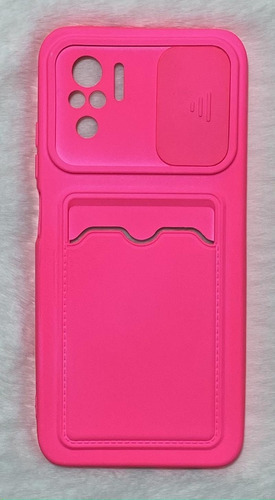 Capinha Compativel Xiaomi Redmi Note 10 6.43 Porta Cartão Cor Pink