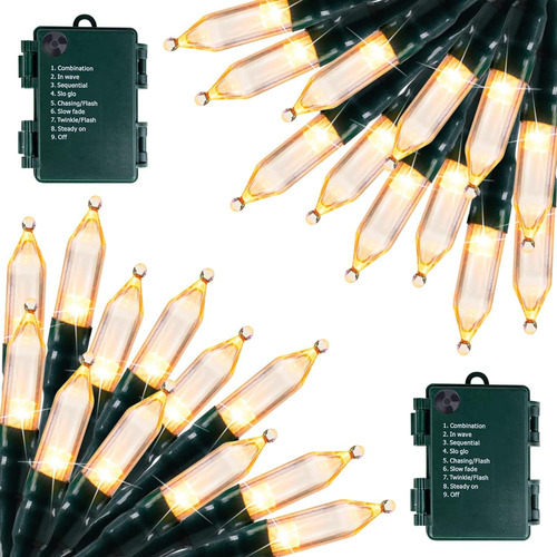 Conjunto De 100 Mini Luzes De Natal Para Árvores De Natal