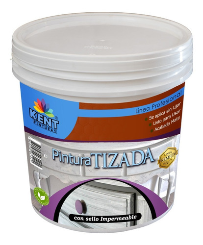 Pintura Tizada Kent Negro Tineta 10lts