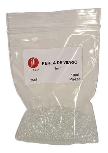 Perlas De Vidrio 3mm Paq C/1000 Pzas