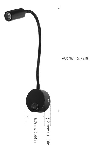Enchufe De Lectura Led Flexible Con Cuello De Cisne De 3 W P