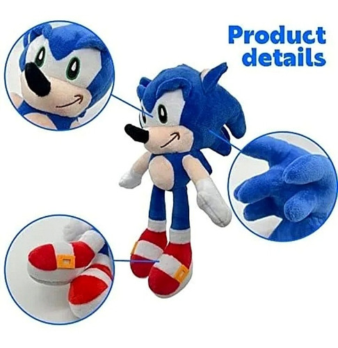Imagen 3 de 3 de Peluche Sonic 20 Cm
